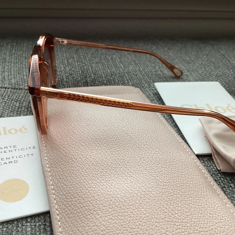 Chloé 56mm Aviator Sunglasses One Size, ORANGE